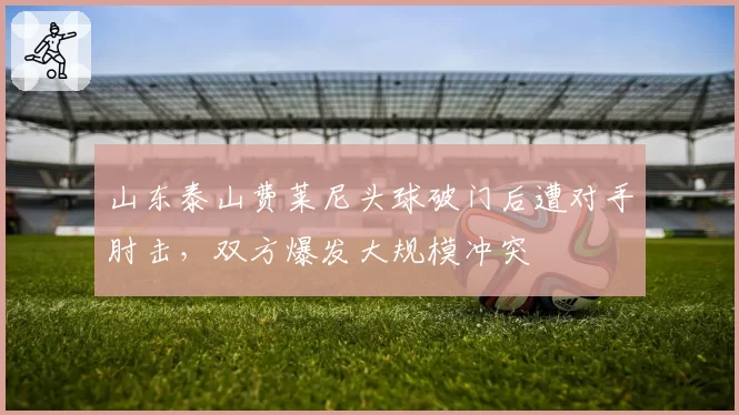 山东泰山费莱尼头球破门后遭对手肘击，双方爆发大规模冲突