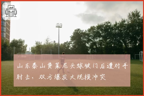 山东泰山费莱尼头球破门后遭对手肘击，双方爆发大规模冲突
